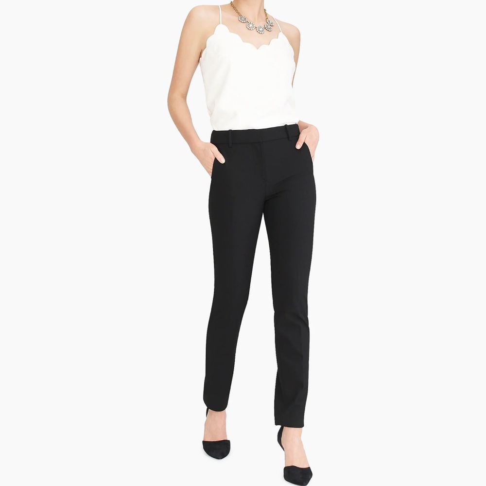 J Crew Black Full-length Stretch Pants